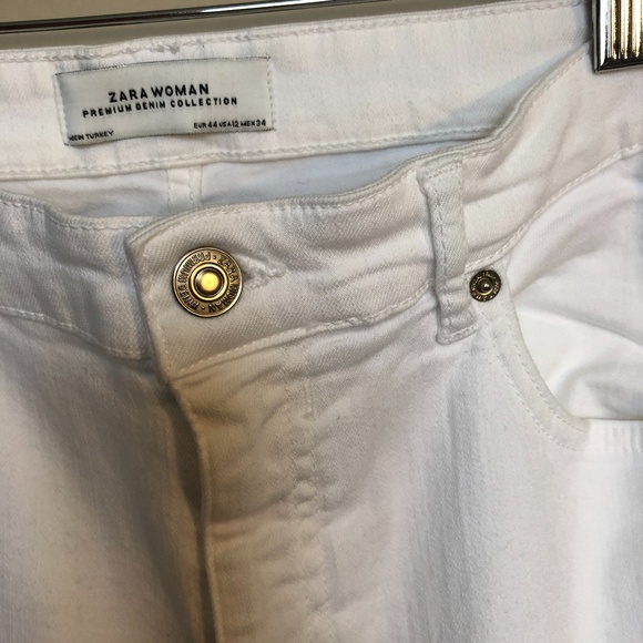 ZARA Woman White Denim Jeans - Picture 6 of 10